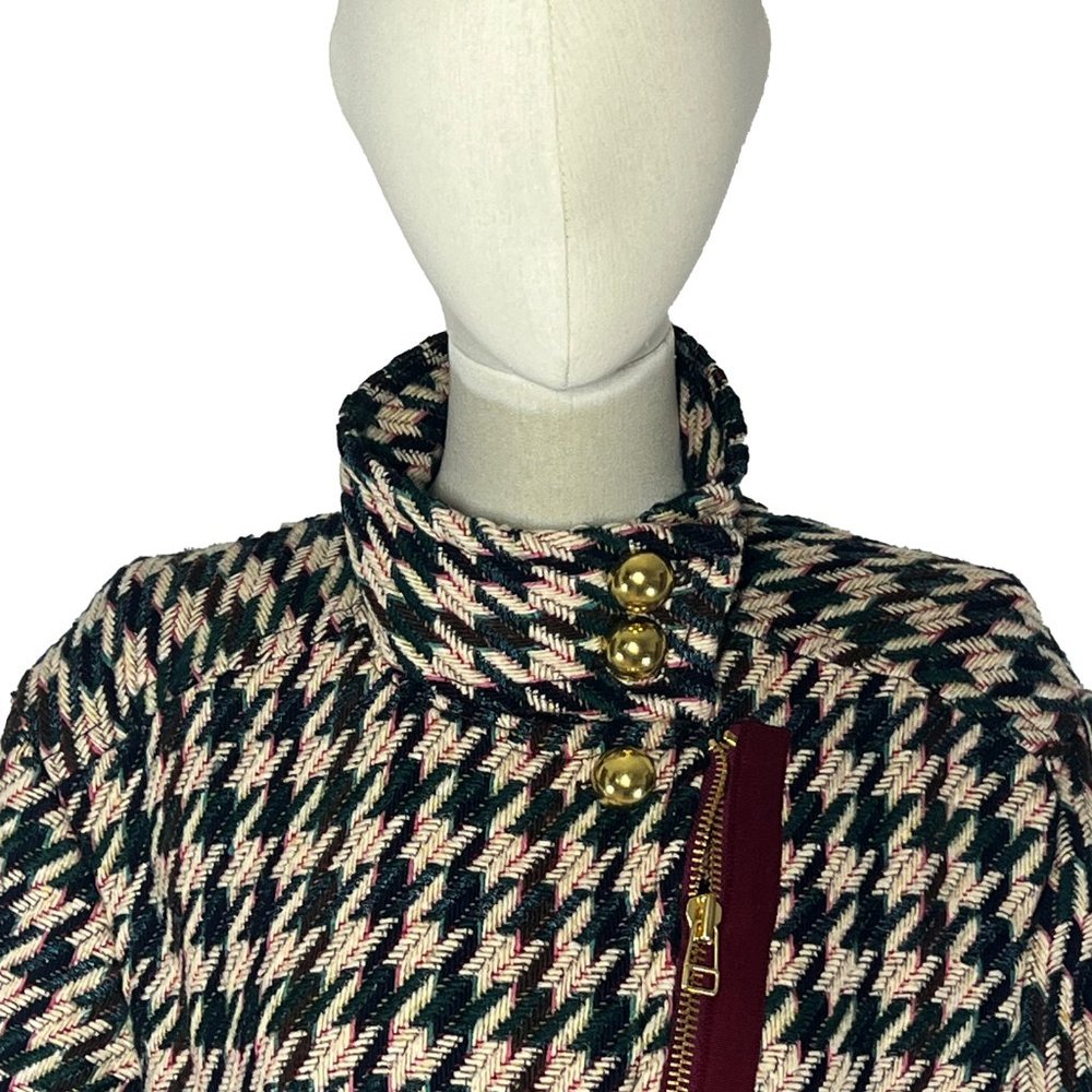 Veronica Beard Multicolor Houndstood Asymetrical … - image 2